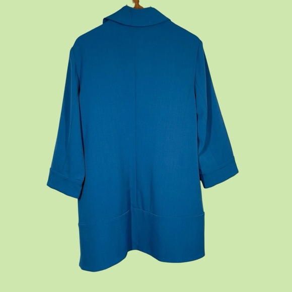 Anthracite by Muse teal oversized open front cardigan blazer jacket XL - Picture 7 of 12